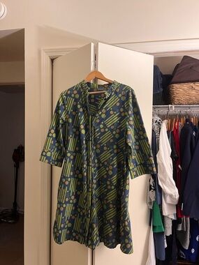 ZURI KENYA Women's Green Cactus A-Line Dress